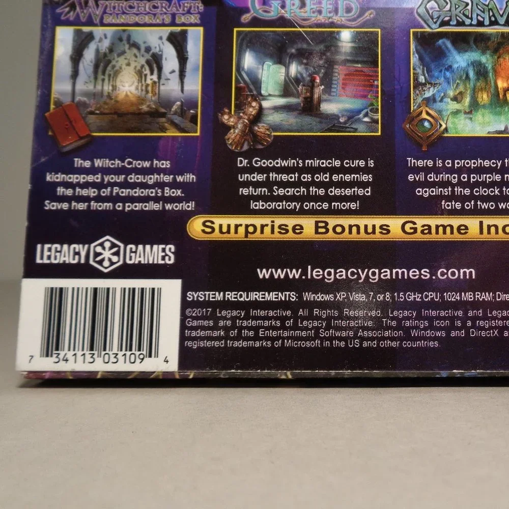 MOONLIGHT MYSTERIES 6 / Hidden Object Games / 5 Pack New PC DVD-ROM Video Game